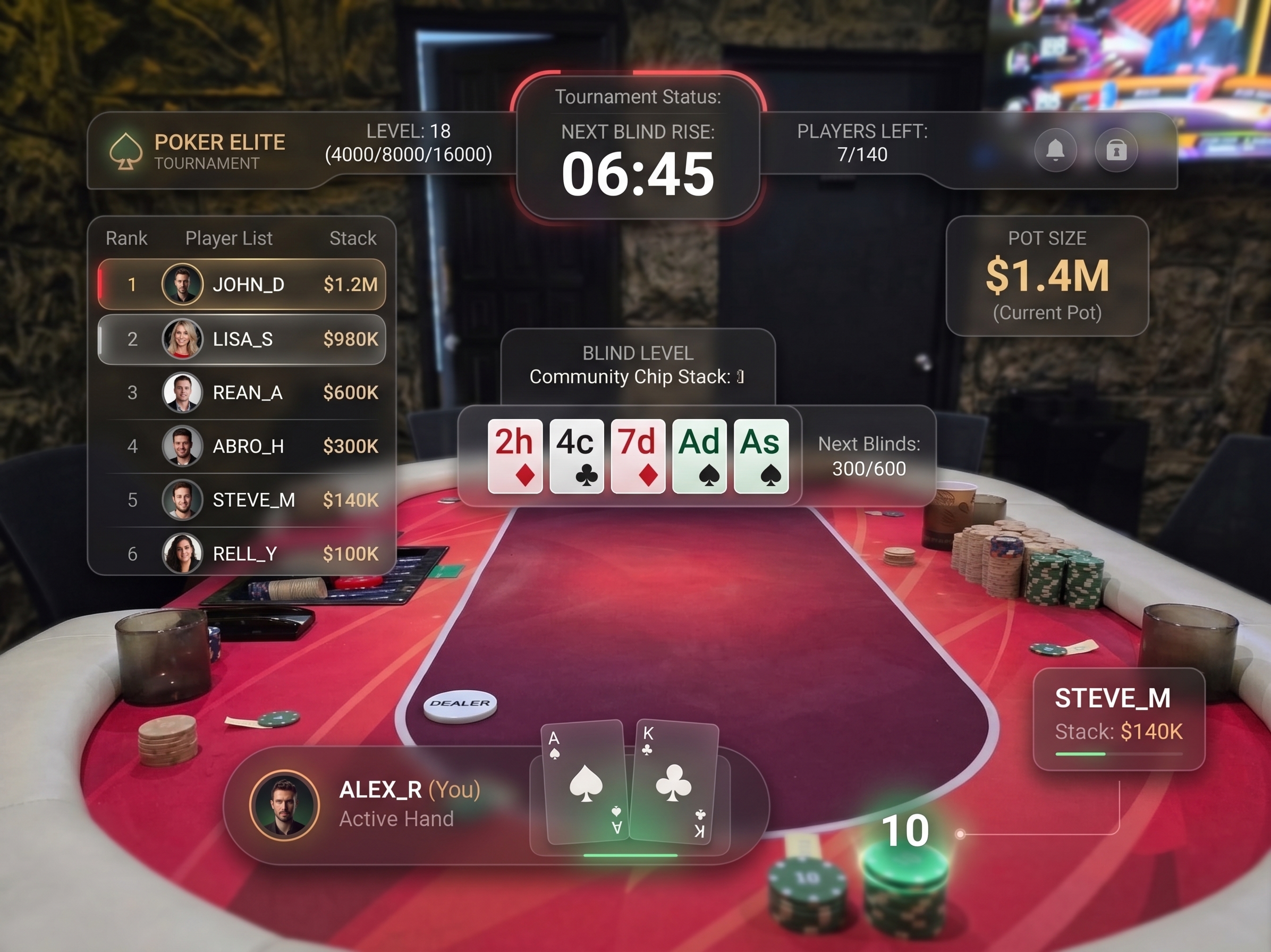 Call The Clock Poker Tournament App Preview